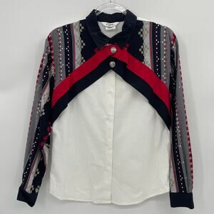 Vintage ROPER Womens Western Shirt Size M Long Sleeve Button Front Made In USA